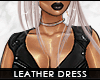 - leather zipped dress -