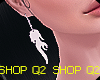 Q. White Earrings