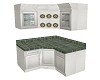 D's White/Green  Cabinet