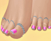 Feet + Pink Nails