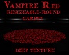 VAMPIRE RED ROUND CARPET