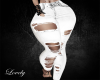 [L] Ripped Jeans - White