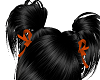 Orange hair bows bibbon