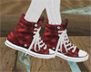 Red cammo sneakers