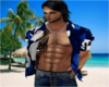 (J) Hawaiian shirt blue