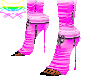 # Pink metalic boots