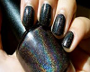 Black Glitter Lush Nails