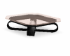 blk pink glass table