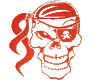 Red Windblown Pirate