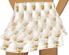 mini skirt white w gold