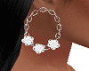 White Silver Earring