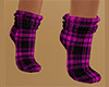Pink Socks Plaid Short F