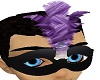 black with purple mask