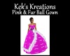 Pink & Fur Ball Gown