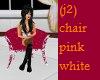 (j2) Chair - pink/white