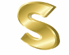 3D Gold Letter S
