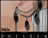 *D Crow Feather Earring