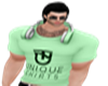 Green Shirt + Headset