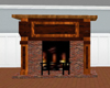 Fireplace brick and wood