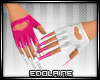 E~ Gloves Pink & White