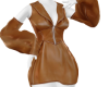 D*G Brown leather dress