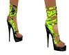 neon green n blk heels