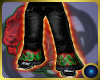 Multi Flames Flare Jeans