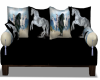 Black Horse Cuddle Sofa