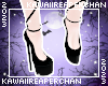 K| Black Ribbon Heels