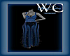 NAVY PARTY PANTS FIT S