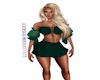 green boho top skirt