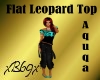 [B69]Aqua Flat Leop Top