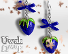 Navy Strawberry Earrings