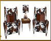cowhide coffee chairs