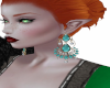 Pia earrings - aqua/gold