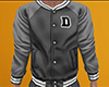 Gray Varsity Jacket (M)