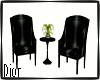 . Sleek Black chairs