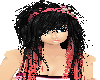 pink & black emo hair 