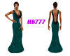 HB777 Drape Dress Tl/Bk