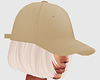 Beige Cap + White Hair