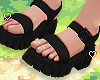 ⁘ cute black sandals