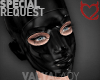 V| Black Latex Full Mask