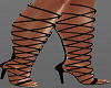 H/Black Lace-Up Heels