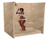 Brown shower stall