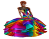 Rainbow Fishtail Gown