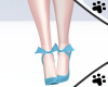 .M. Blue Clas Bow Heels