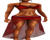 Red Bikini & Wrap Skirt