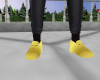 Golden Shoes Black Socks