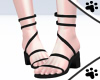 .M. Black Wrap Sandals