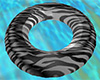 Gray Tiger Stripe Swim Ring Tube